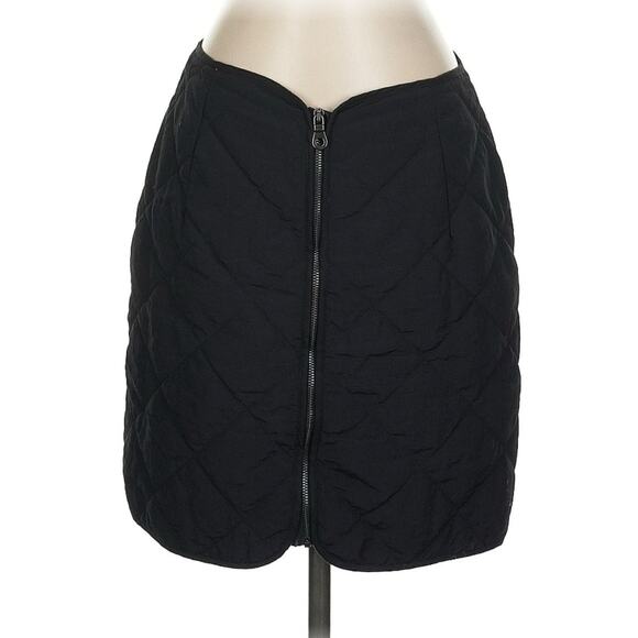 Ba&sh Walas Puff Quilted Zip Front Black Mini Skirt M 2 $195 - Picture 4 of 8